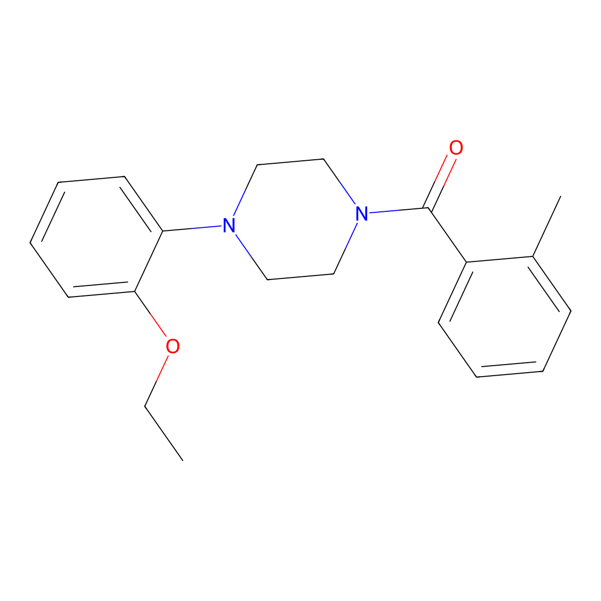 1-(2-Ethoxyphenyl)-4-(2-methylbenzoyl)piperazine molecular structure, CAS 328280-11-1