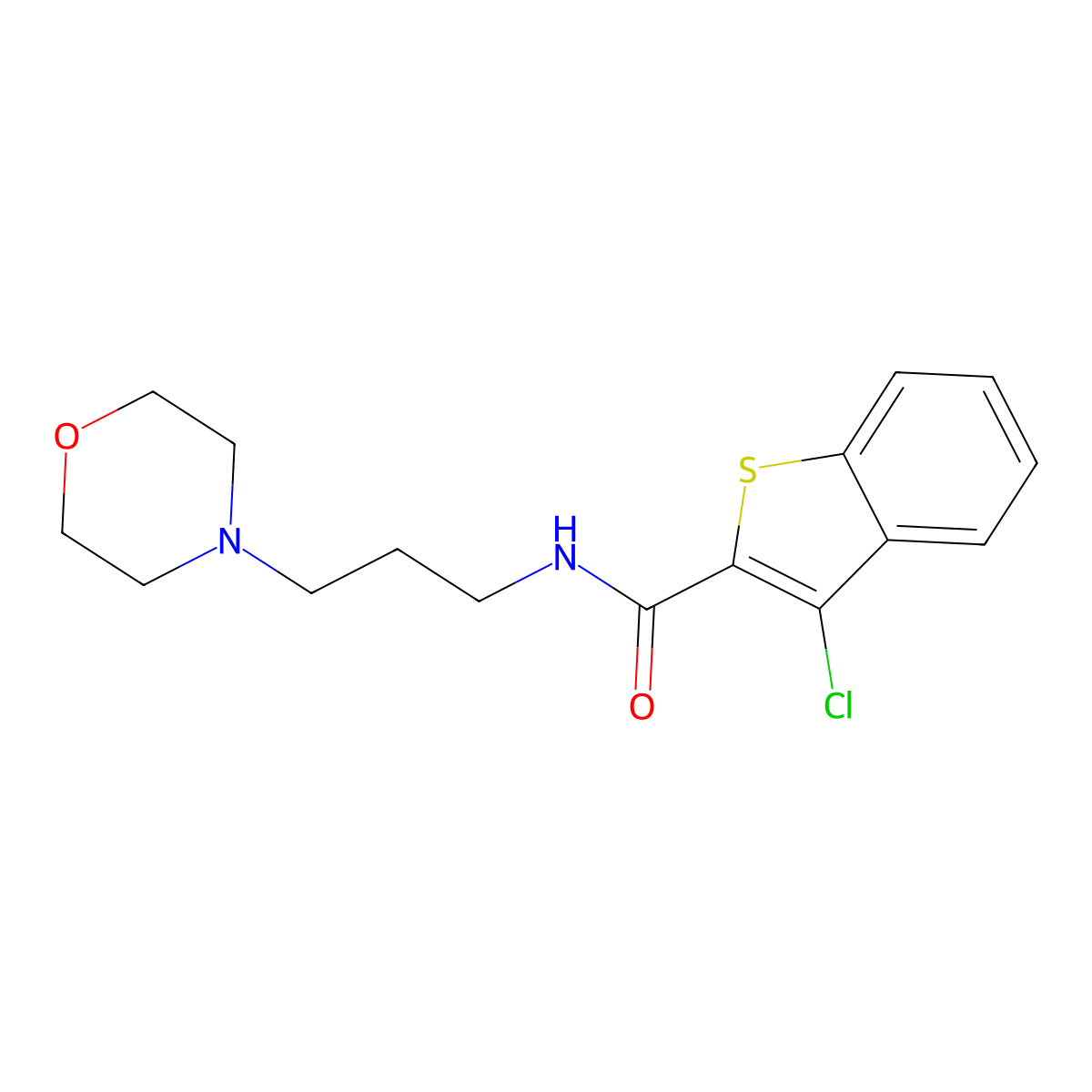 3-chloro-N-[3-(morpholin-4-yl)propyl]-1-benzothiophene-2-carboxamide molecular structure, CAS 328280-18-8