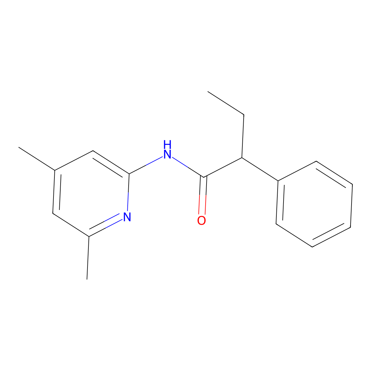 N-(4,6-dimethylpyridin-2-yl)-2-phenylbutanamide molecular structure, CAS 328280-50-8