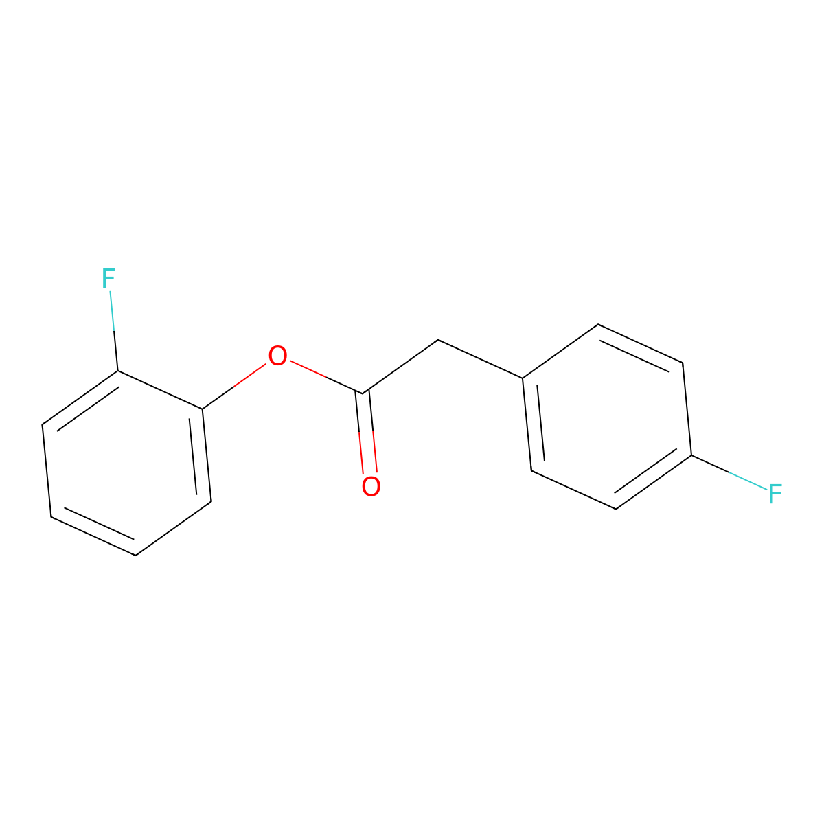 2-Fluorophenyl (4-fluorophenyl)acetate molecular structure, CAS 328280-73-5