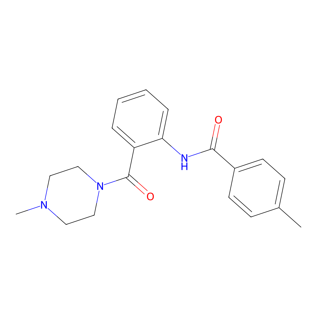 4-methyl-N-[2-(4-methylpiperazine-1-carbonyl)phenyl]benzamide molecular structure, CAS 328280-80-4