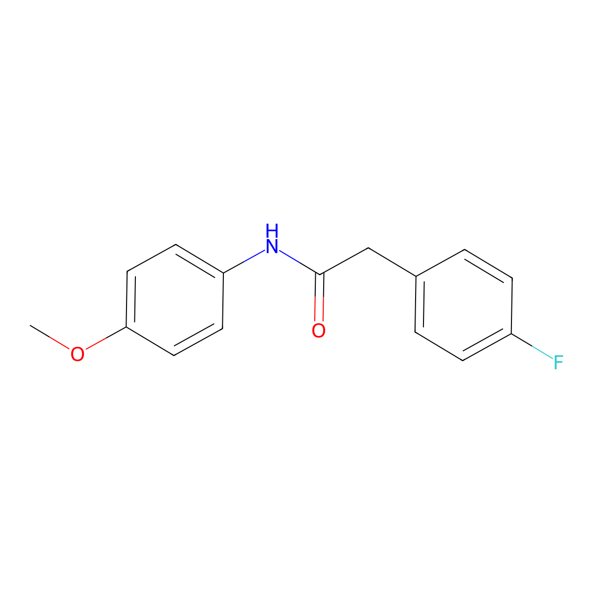 2-(4-fluorophenyl)-N-(4-methoxyphenyl)acetamide molecular structure, CAS 328280-85-9