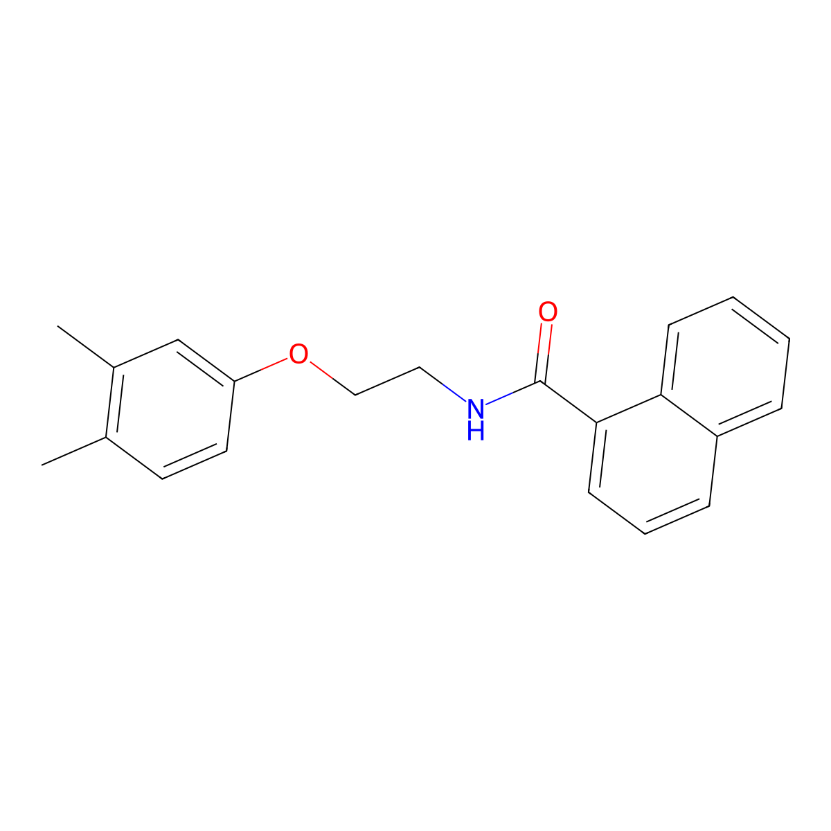 N-[2-(3,4-dimethylphenoxy)ethyl]naphthalene-1-carboxamide molecular structure, CAS 328281-05-6