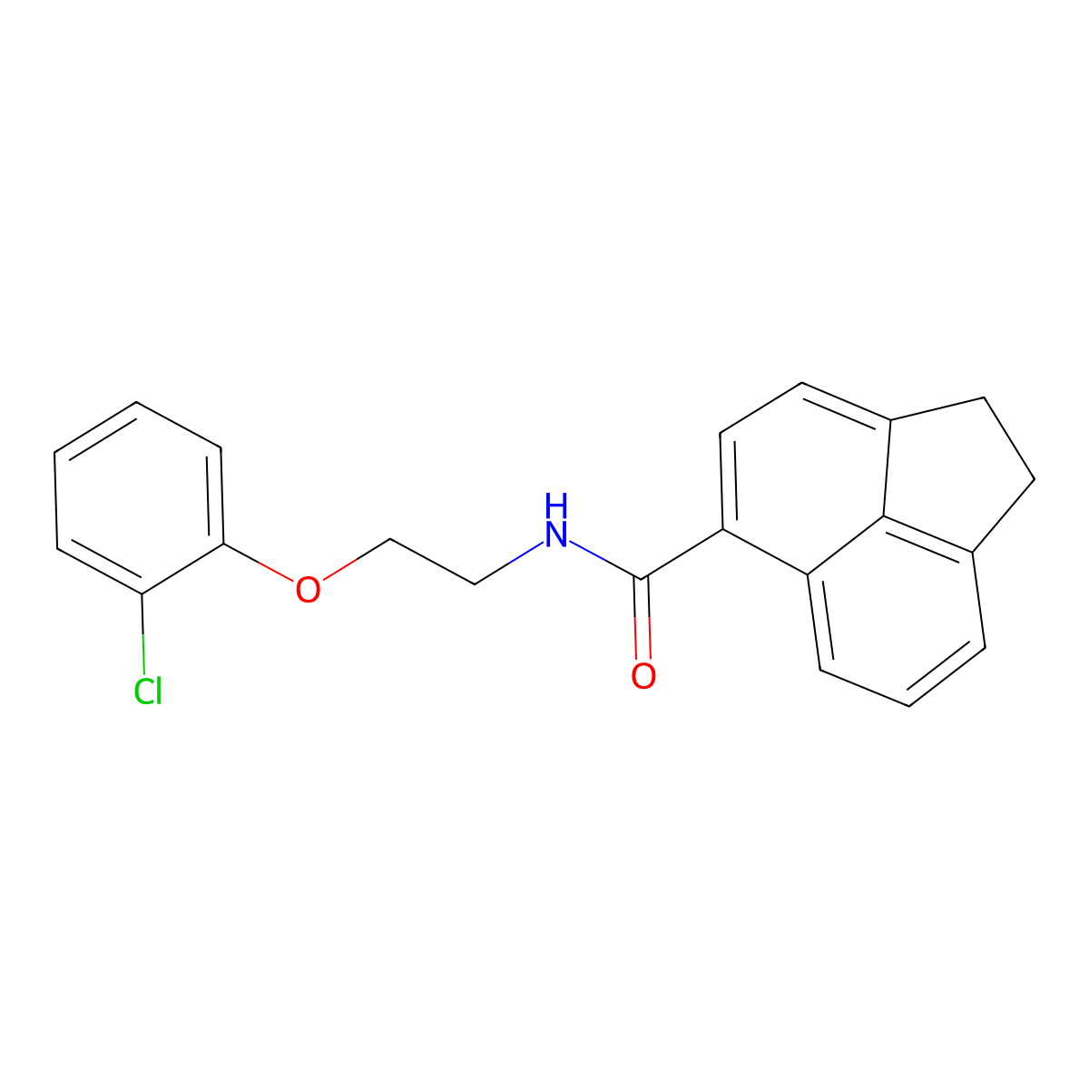 N-[2-(2-chlorophenoxy)ethyl]-1,2-dihydroacenaphthylene-5-carboxamide molecular structure, CAS 328281-13-6