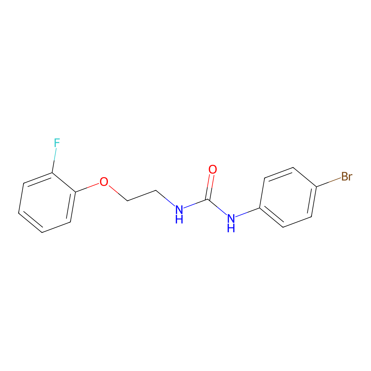 1-(4-Bromophenyl)-3-[2-(2-fluorophenoxy)ethyl]urea molecular structure, CAS 328281-18-1