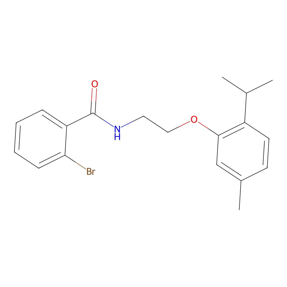 2-bromo-N-[2-(5-methyl-2-propan-2-ylphenoxy)ethyl]benzamide molecular structure, CAS 328281-28-3
