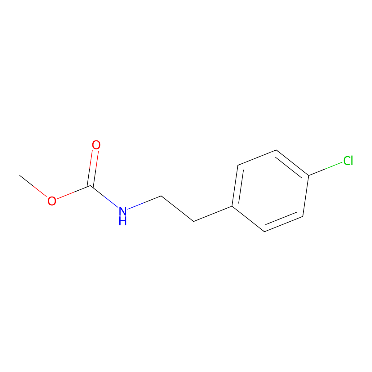 methyl N-[2-(4-chlorophenyl)ethyl]carbamate molecular structure, CAS 328281-40-9