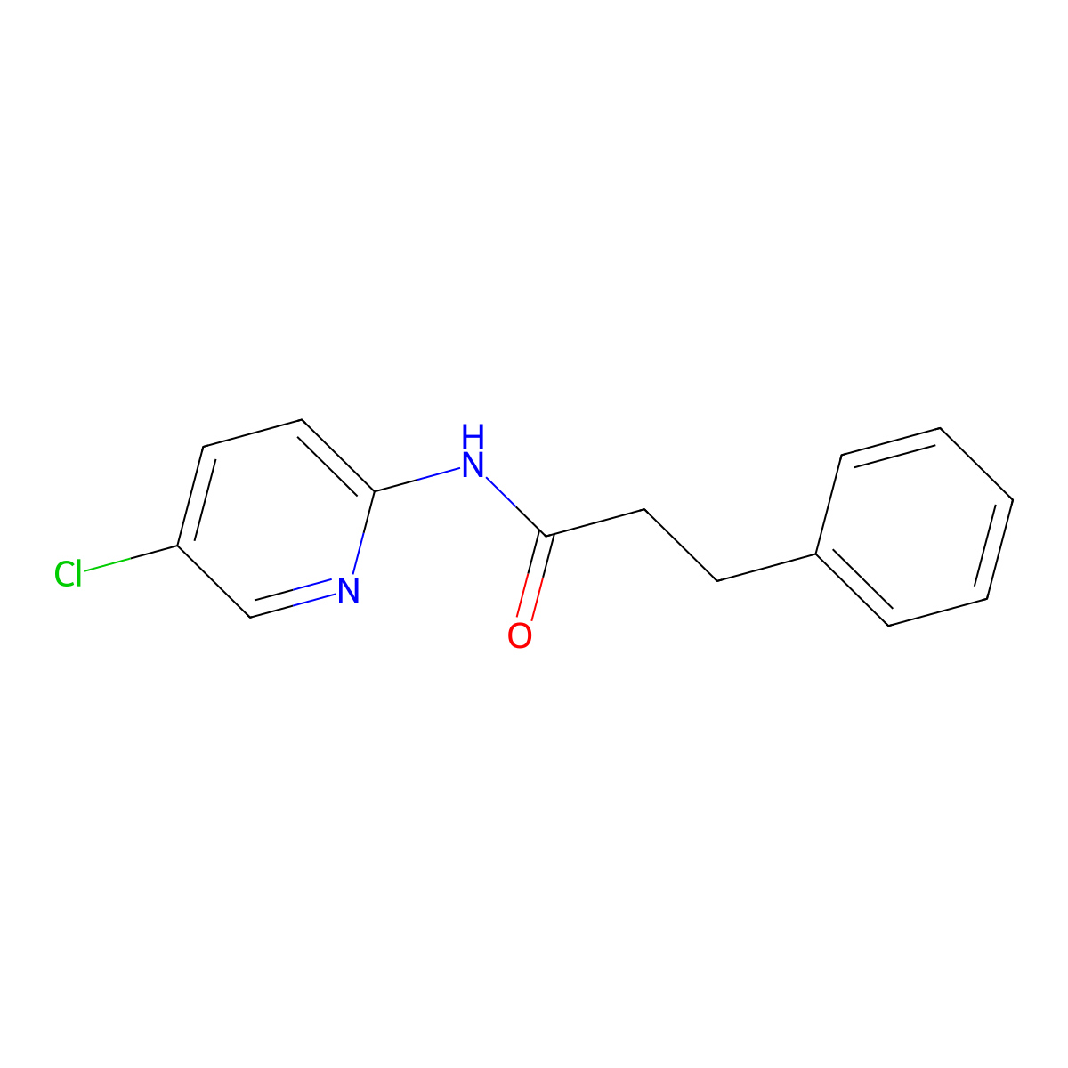 N-(5-chloropyridin-2-yl)-3-phenylpropanamide molecular structure, CAS 328281-48-7