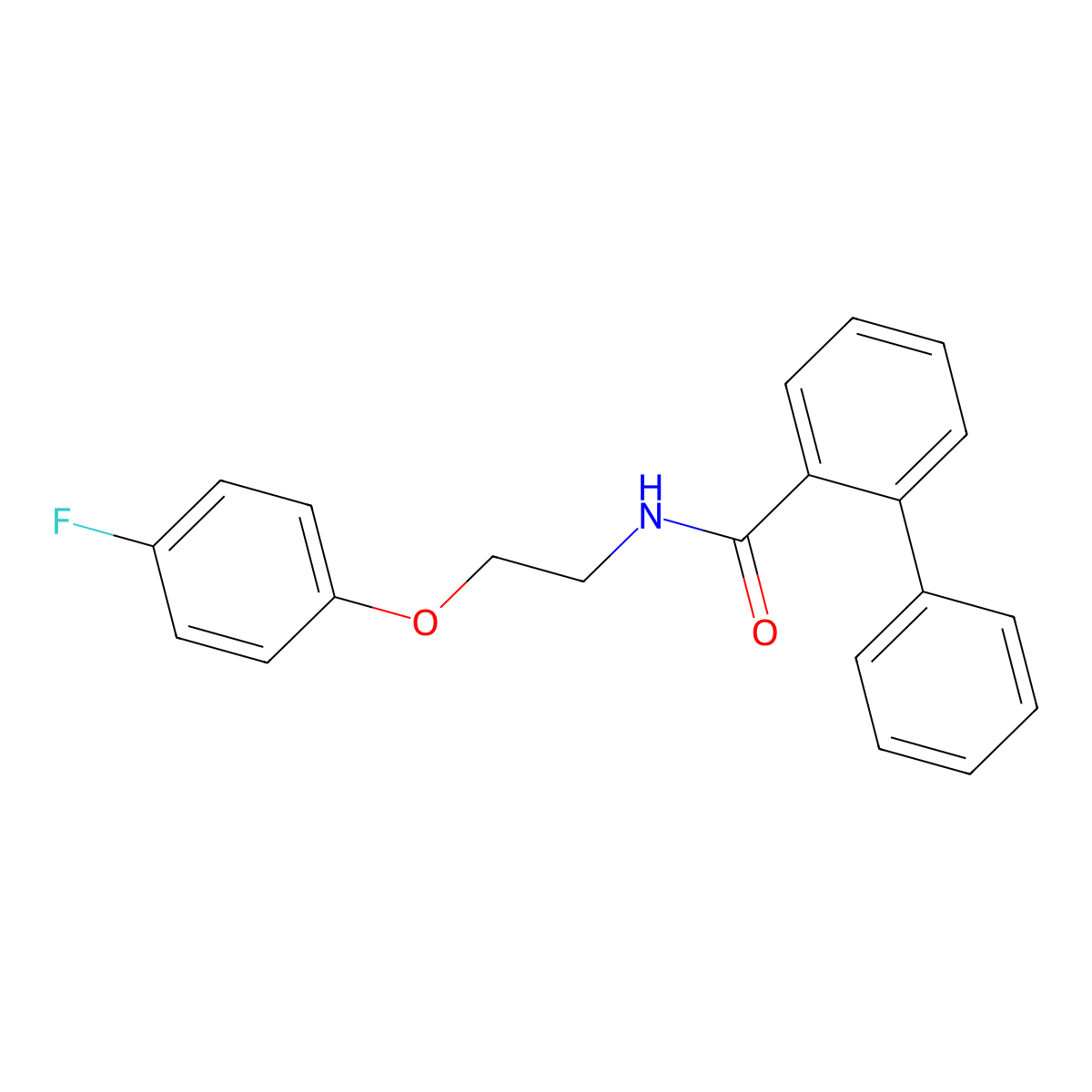 N-[2-(4-fluorophenoxy)ethyl]-2-phenylbenzamide molecular structure, CAS 328281-53-4