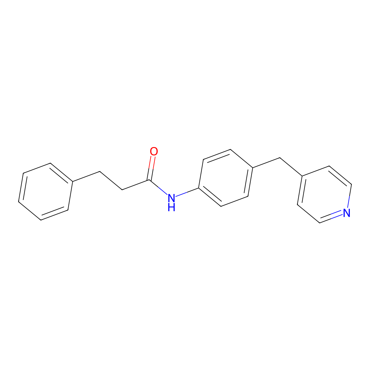3-Phenyl-N-(4-(pyridin-4-ylmethyl)phenyl)propanamide molecular structure, CAS 328281-55-6
