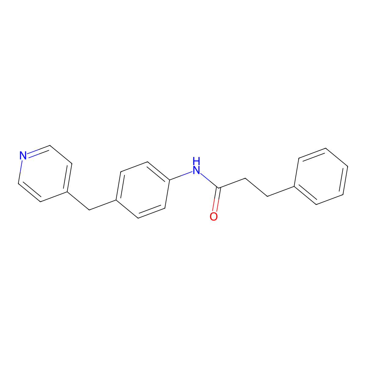 3-Phenyl-N-(4-(pyridin-4-ylmethyl)phenyl)propanamide molecular structure, CAS 328281-55-6