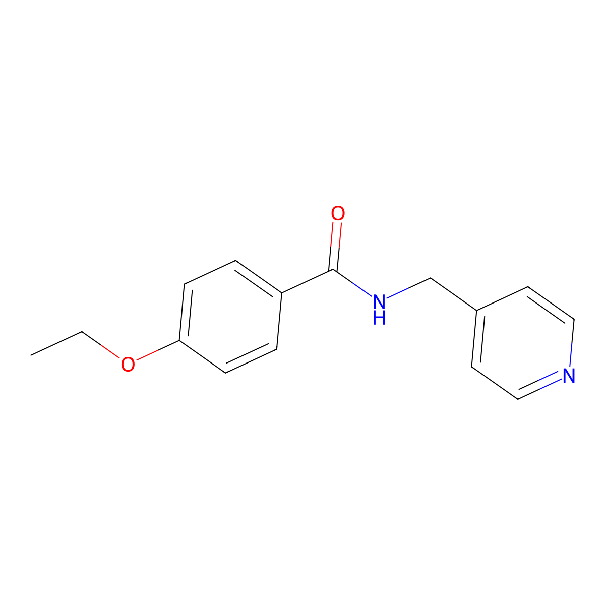 4-ethoxy-N-(pyridin-4-ylmethyl)benzamide molecular structure, CAS 328281-72-7