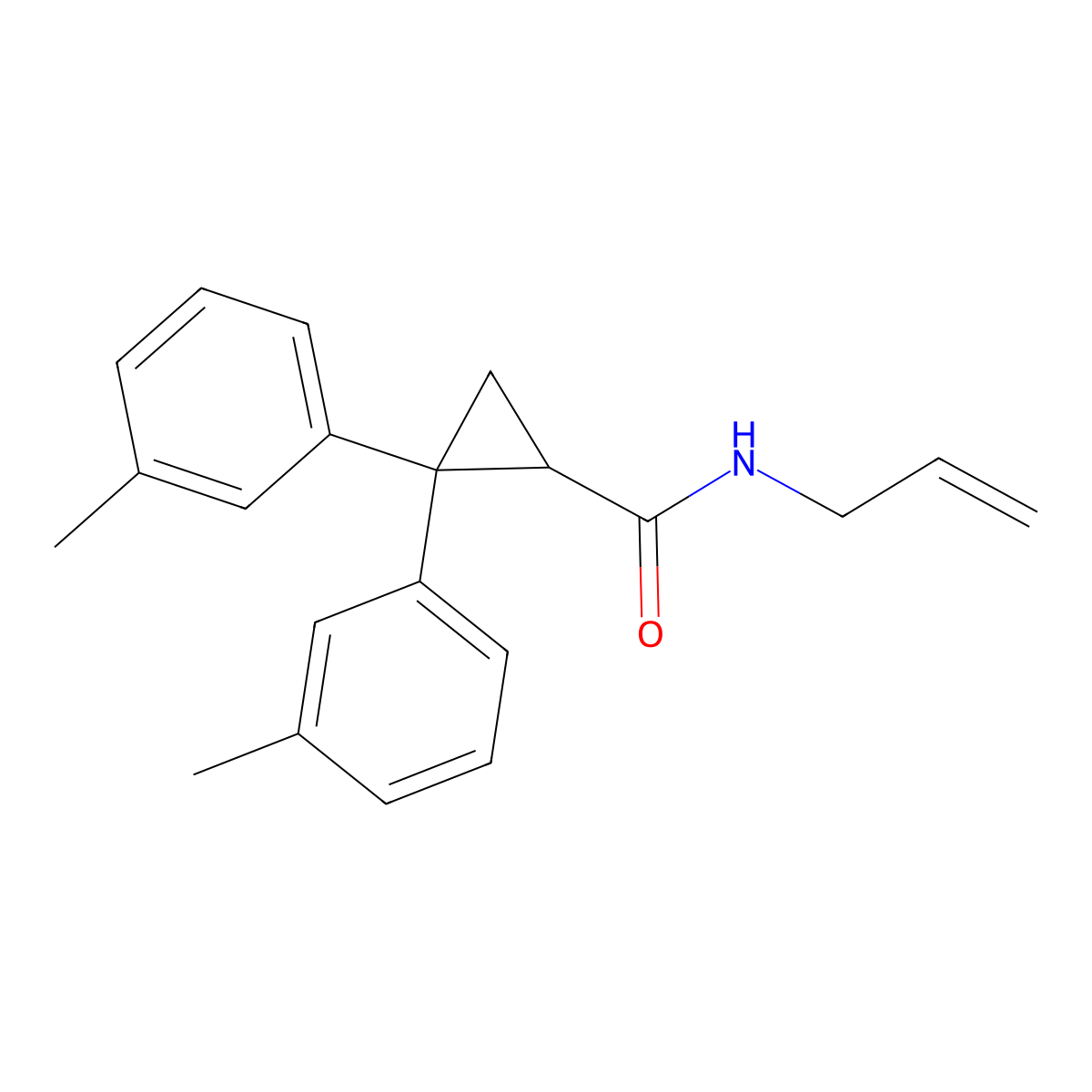 N-allyl-2,2-bis(3-methylphenyl)cyclopropanecarboxamide molecular structure, CAS 328282-76-4