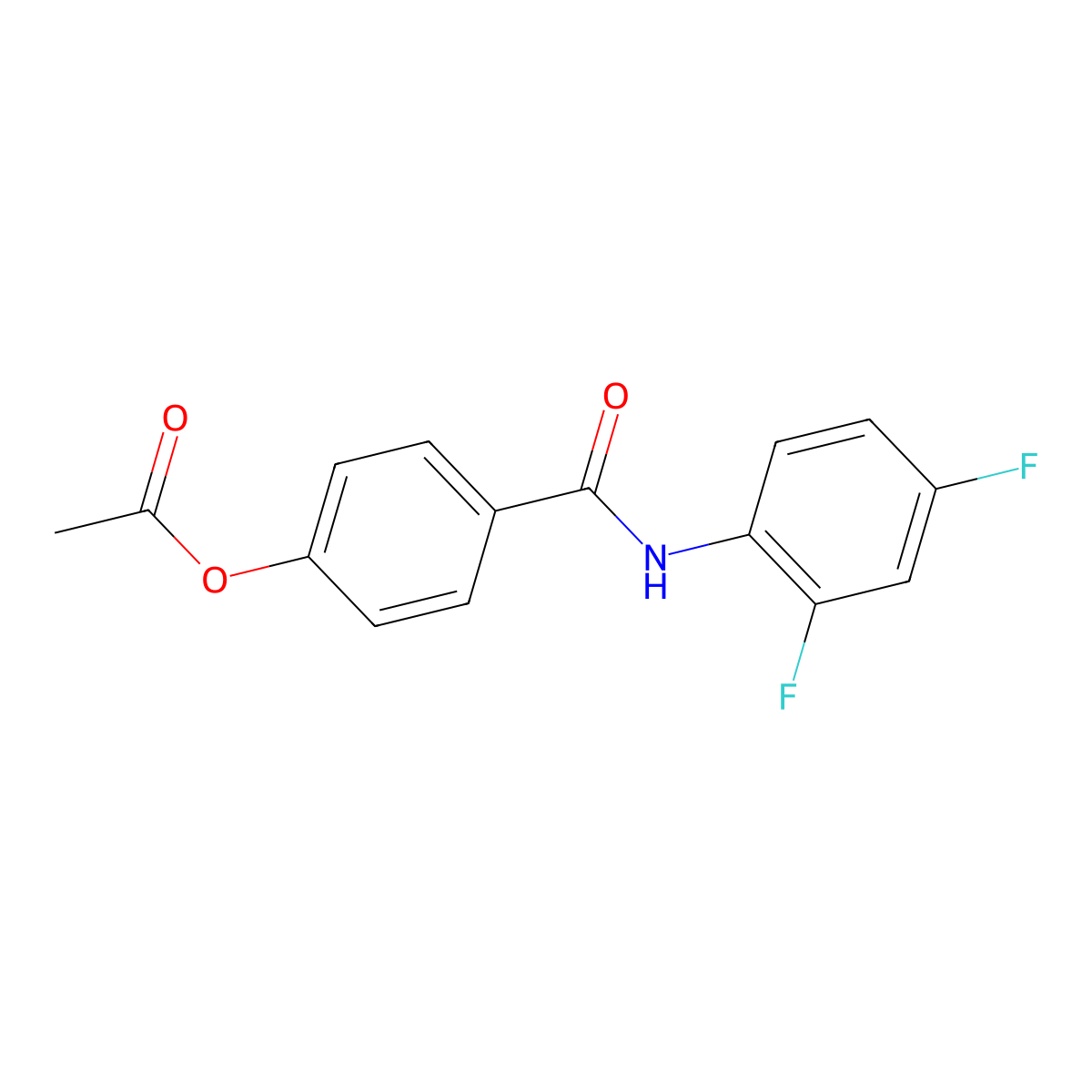 4-((2,4-Difluorophenyl)carbamoyl)phenyl acetate molecular structure, CAS 328283-42-7