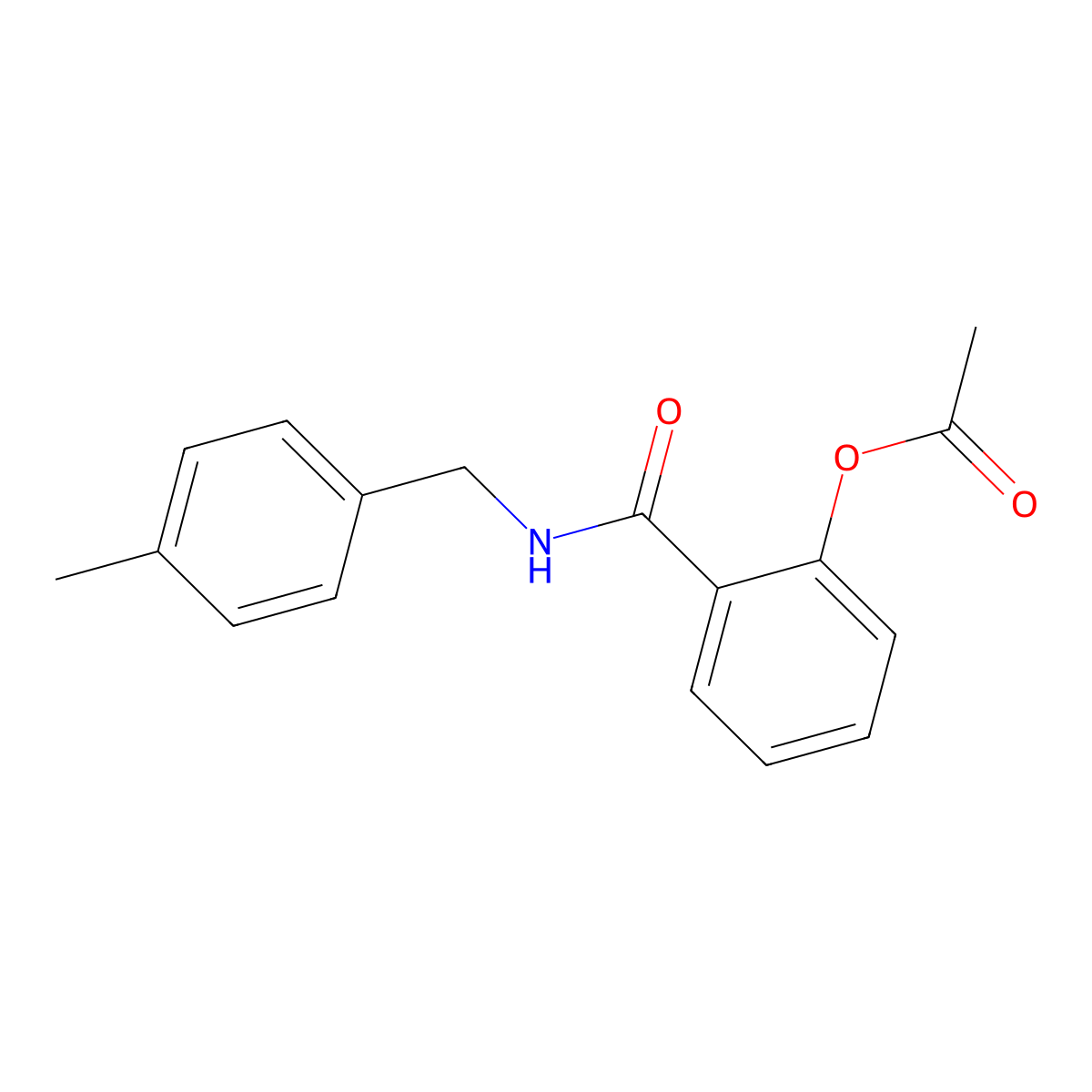 2-[(4-Methylbenzyl)carbamoyl]phenyl acetate molecular structure, CAS 328283-54-1