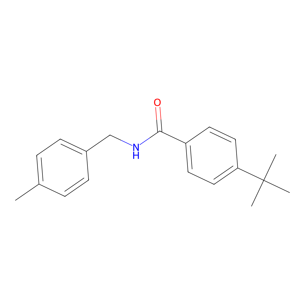 4-tert-Butyl-N-(4-methylbenzyl)benzamide molecular structure, CAS 328283-57-4