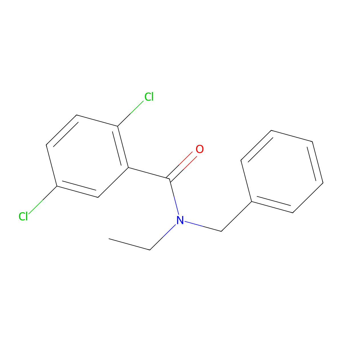 N-benzyl-2,5-dichloro-N-ethylbenzamide molecular structure, CAS 328283-58-5