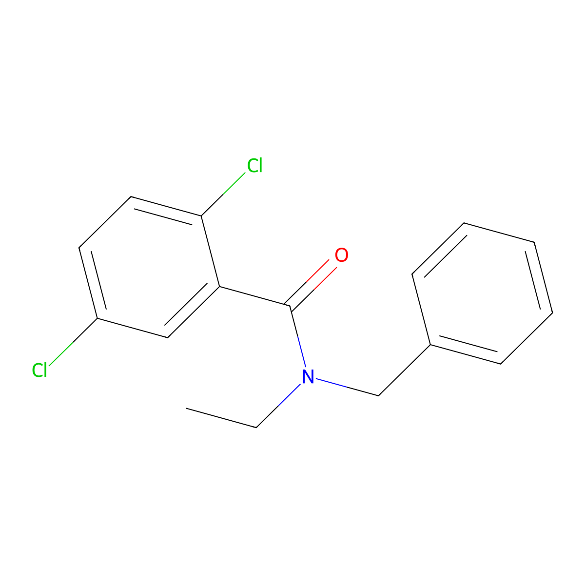 N-benzyl-2,5-dichloro-N-ethylbenzamide molecular structure, CAS 328283-58-5