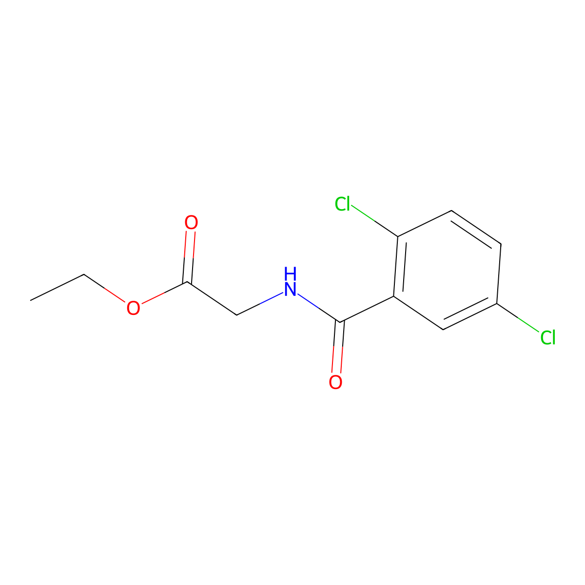 Ethyl (2,5-dichlorobenzoyl)glycinate molecular structure, CAS 328283-61-0