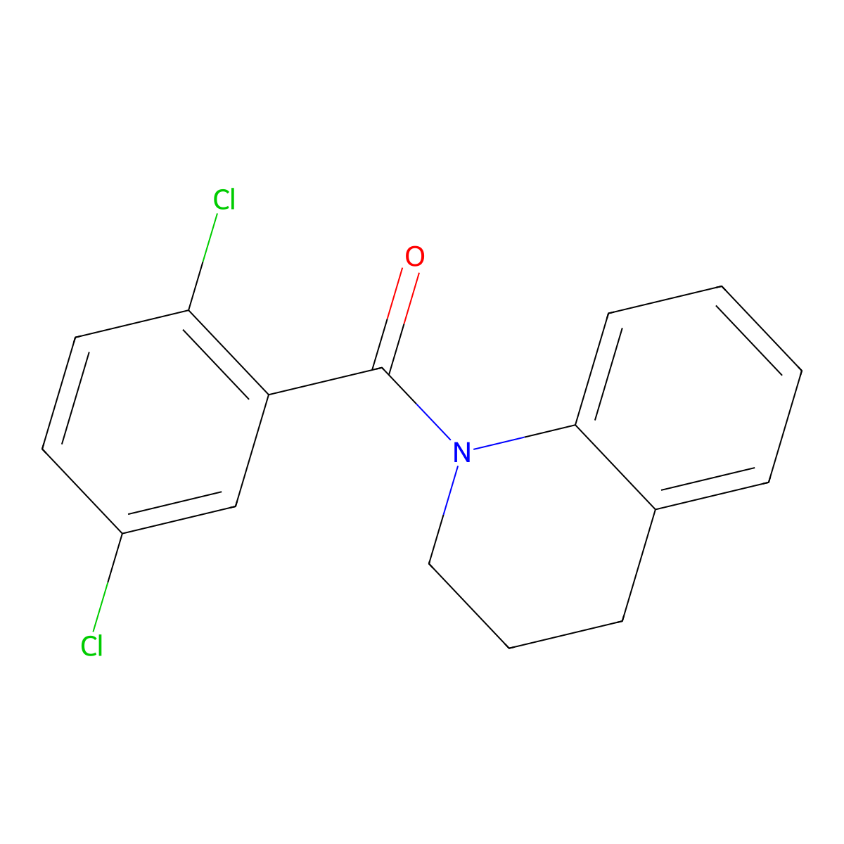 (2,5-dichlorophenyl)-(3,4-dihydro-2H-quinolin-1-yl)methanone molecular structure, CAS 328283-69-8