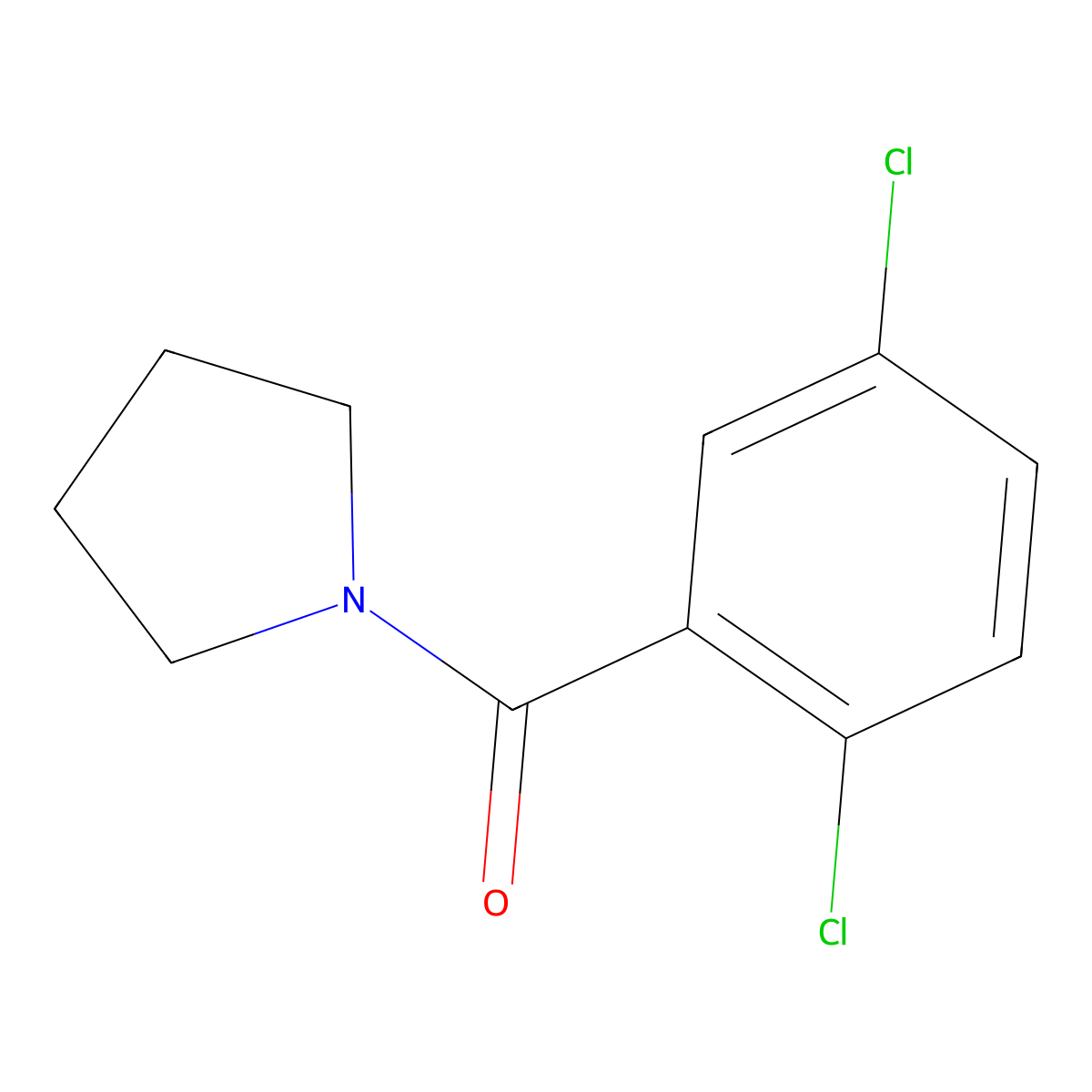 (2,5-Dichlorophenyl)(pyrrolidin-1-yl)methanone molecular structure, CAS 328283-71-2