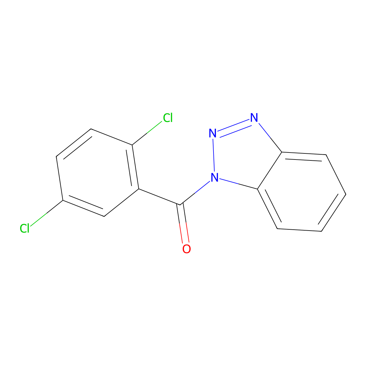 Benzotriazol-1-yl-(2,5-dichlorophenyl)methanone molecular structure, CAS 328283-79-0