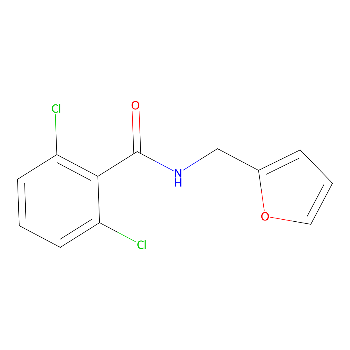 2,6-dichloro-N-(furan-2-ylmethyl)benzamide molecular structure, CAS 328283-80-3