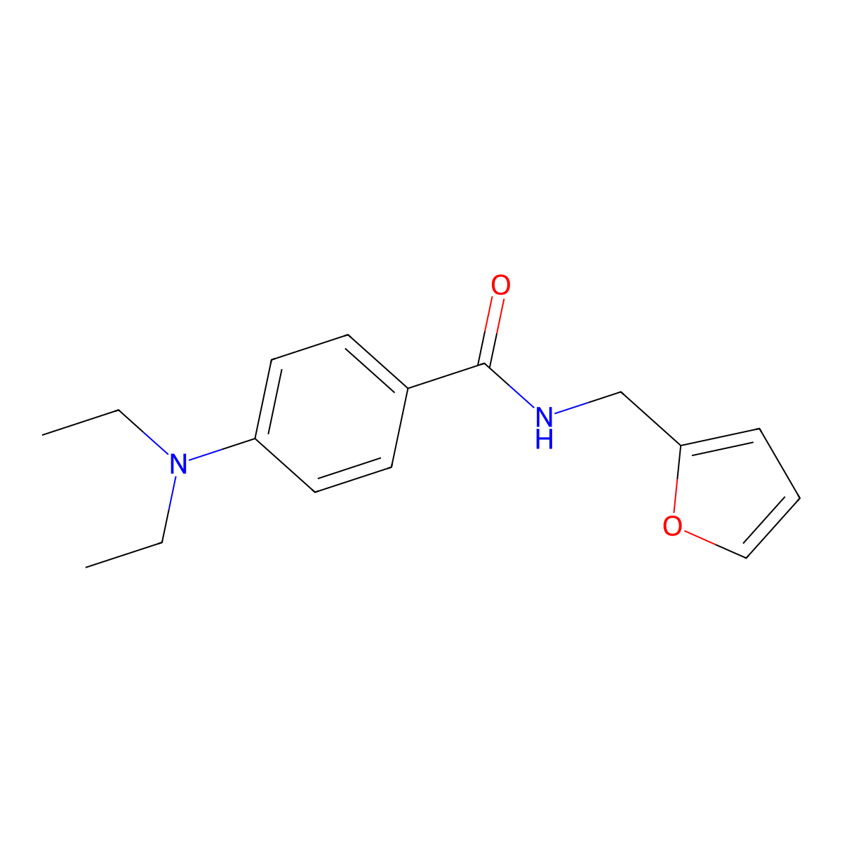 4-(diethylamino)-N-(furan-2-ylmethyl)benzamide molecular structure, CAS 328283-91-6