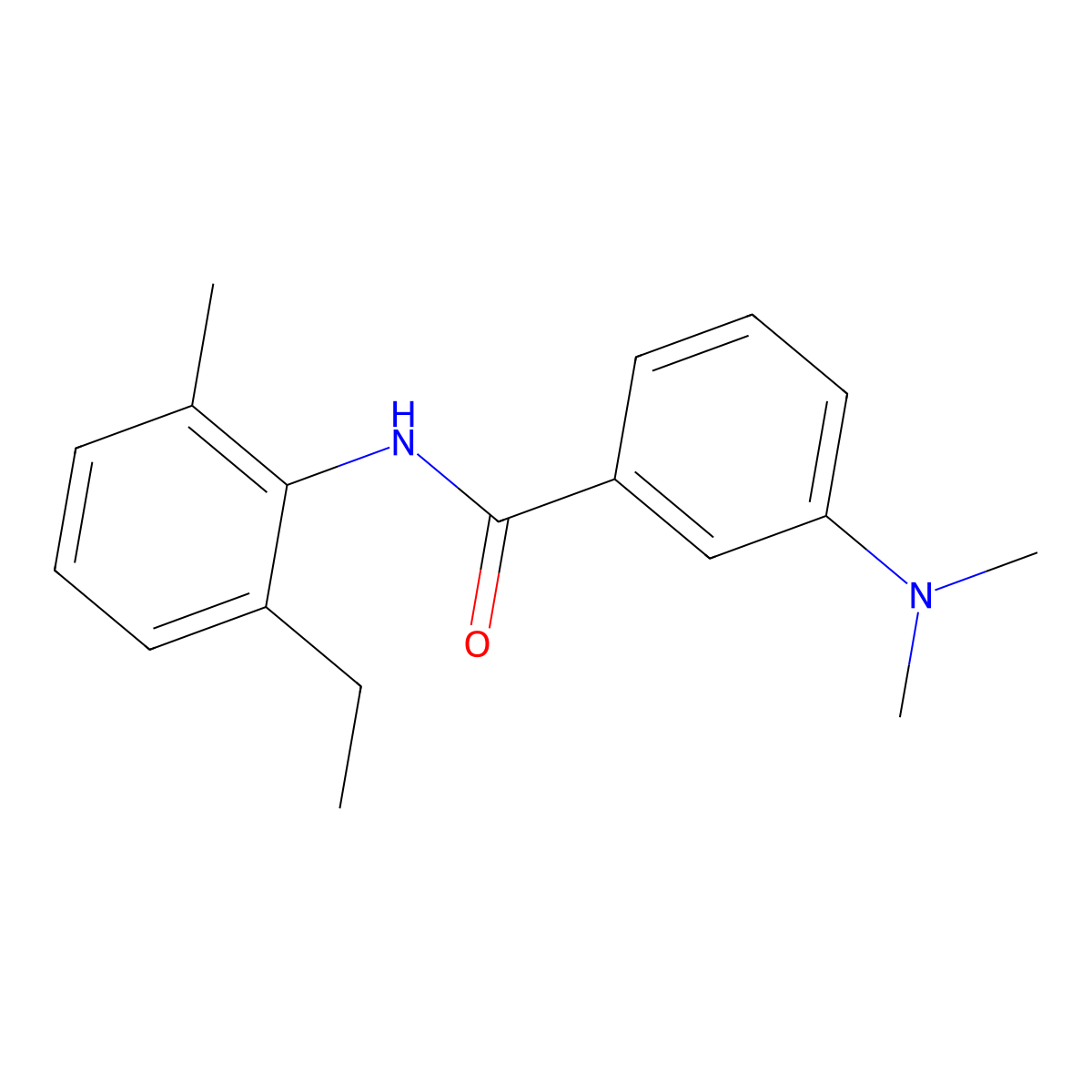 3-(dimethylamino)-N-(2-ethyl-6-methylphenyl)benzamide molecular structure, CAS 328283-98-3