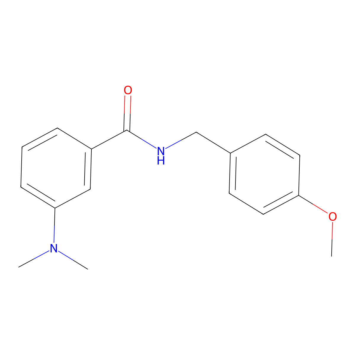 3-(dimethylamino)-N-[(4-methoxyphenyl)methyl]benzamide molecular structure, CAS 328284-02-2