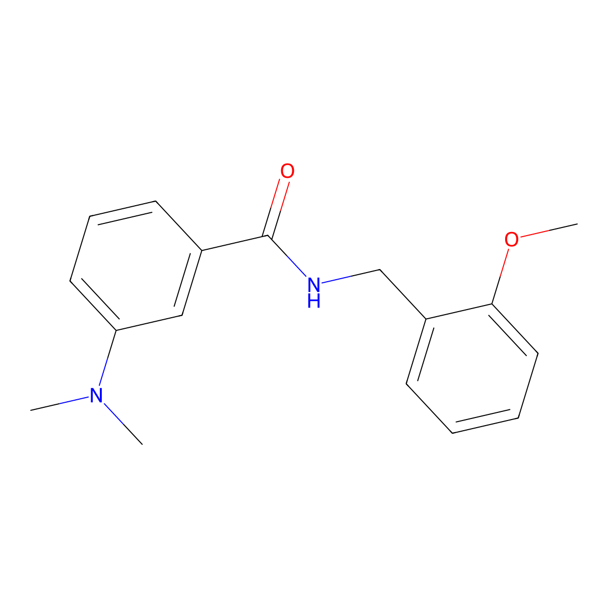 3-(dimethylamino)-N-[(2-methoxyphenyl)methyl]benzamide molecular structure, CAS 328284-03-3