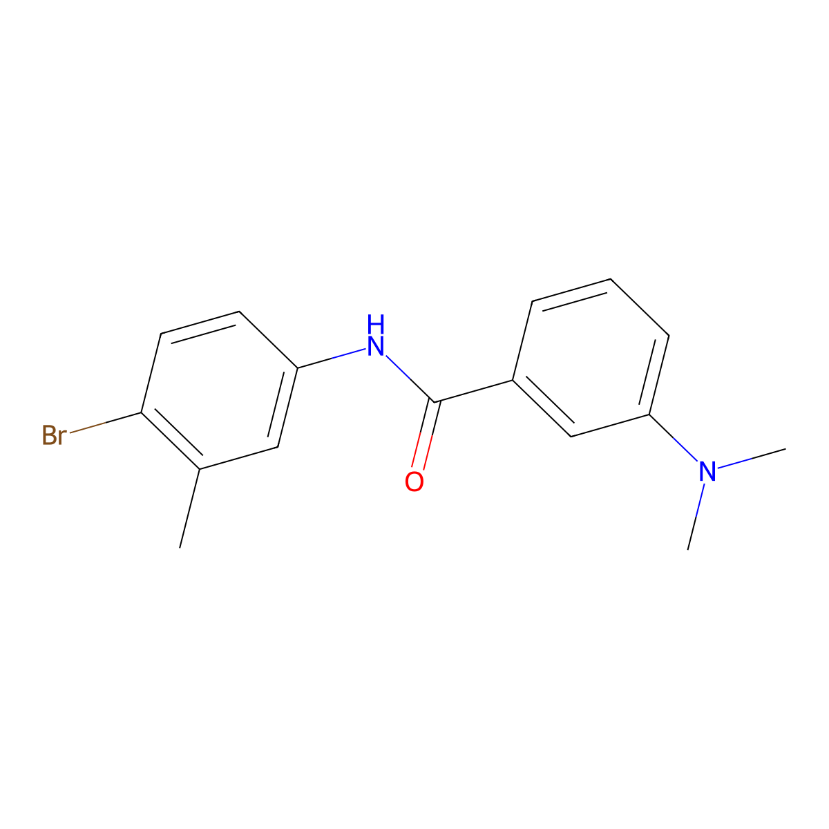 N-(4-bromo-3-methylphenyl)-3-(dimethylamino)benzamide molecular structure, CAS 328284-28-2