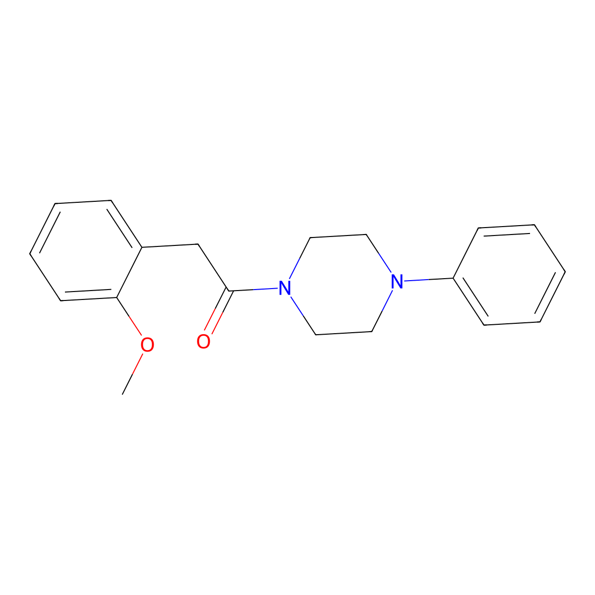 2-(2-Methoxyphenyl)-1-(4-phenylpiperazin-1-yl)ethanone molecular structure, CAS 328284-42-0