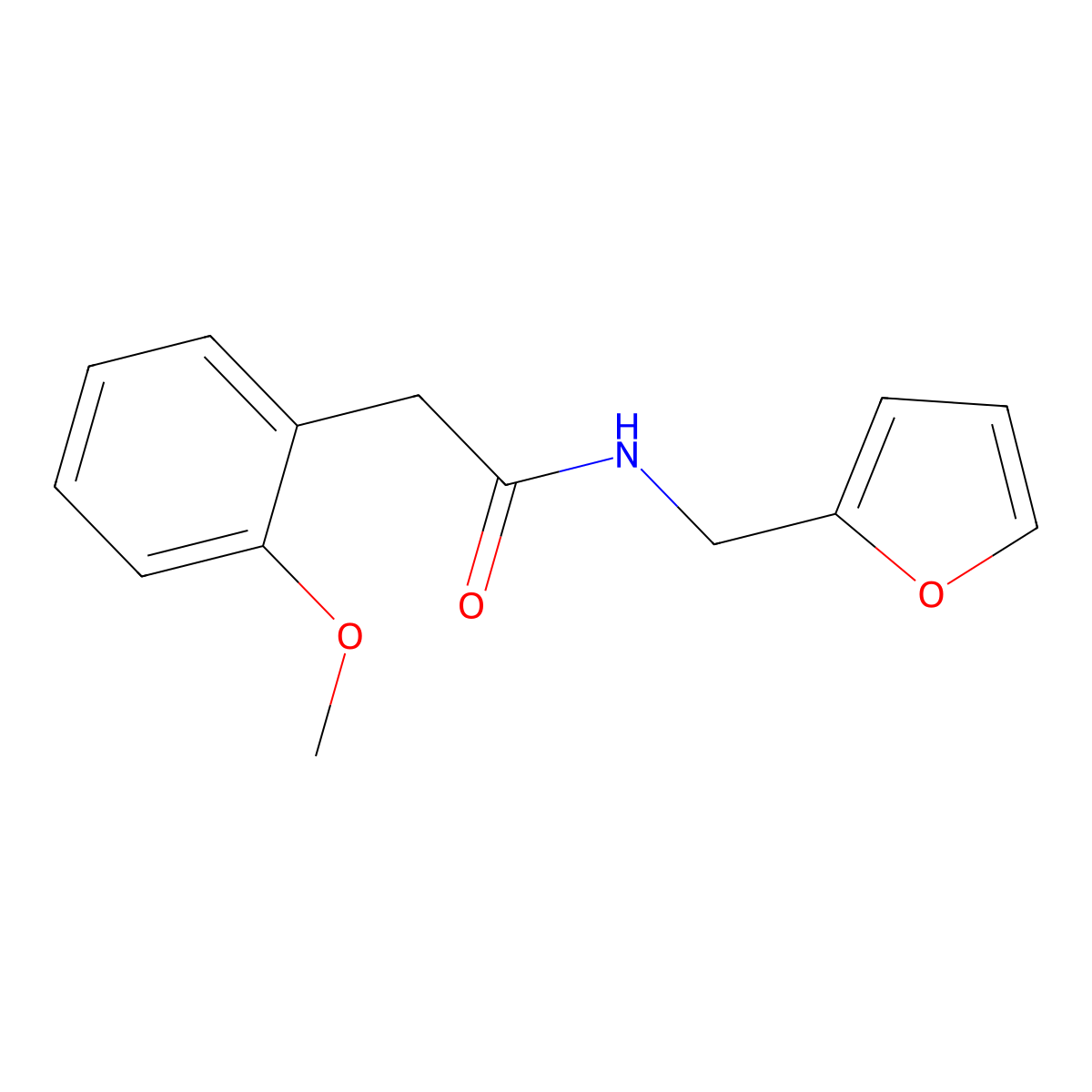 N-(furan-2-ylmethyl)-2-(2-methoxyphenyl)acetamide molecular structure, CAS 328284-46-4