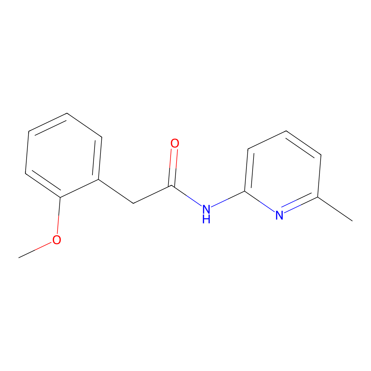 2-(2-methoxyphenyl)-N-(6-methylpyridin-2-yl)acetamide molecular structure, CAS 328284-47-5