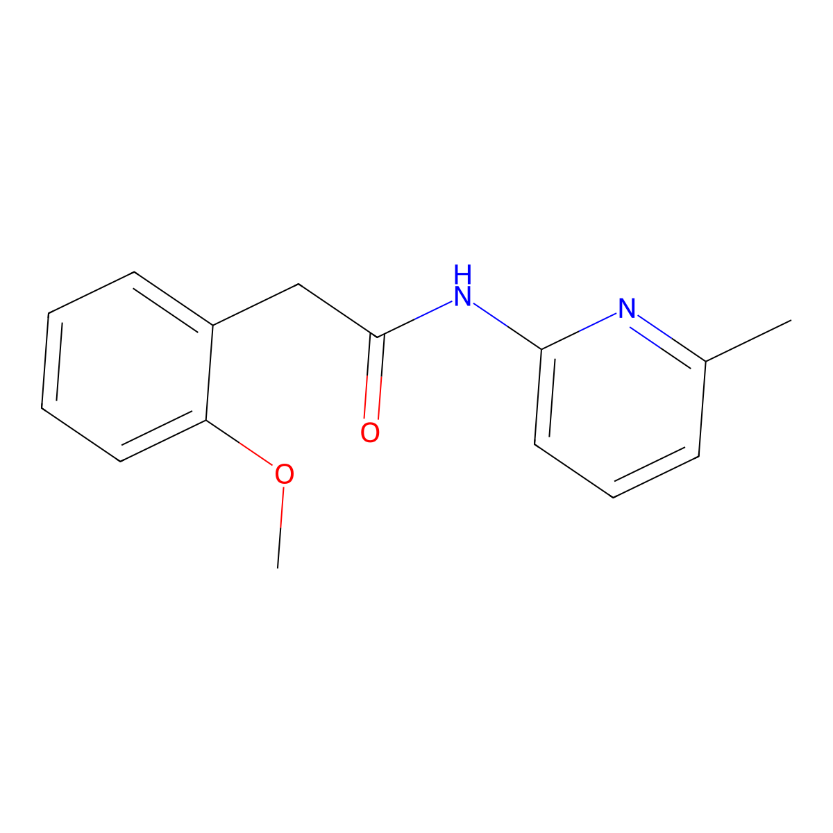2-(2-methoxyphenyl)-N-(6-methylpyridin-2-yl)acetamide molecular structure, CAS 328284-47-5