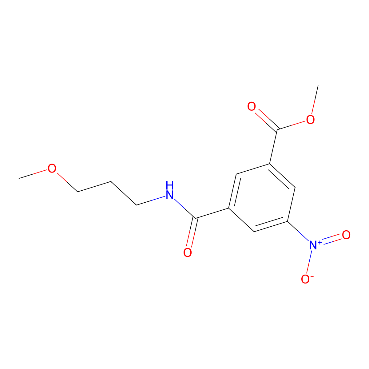 Methyl 3-[(3-methoxypropyl)carbamoyl]-5-nitrobenzoate molecular structure, CAS 328284-55-5