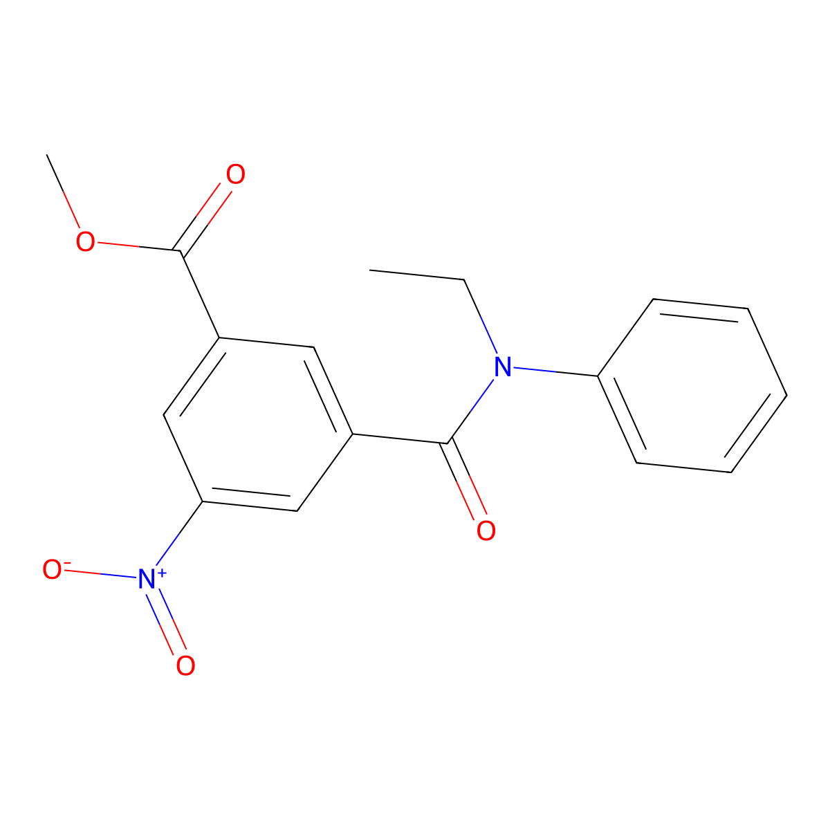 Methyl 3-[ethyl(phenyl)carbamoyl]-5-nitrobenzoate molecular structure, CAS 328284-60-2