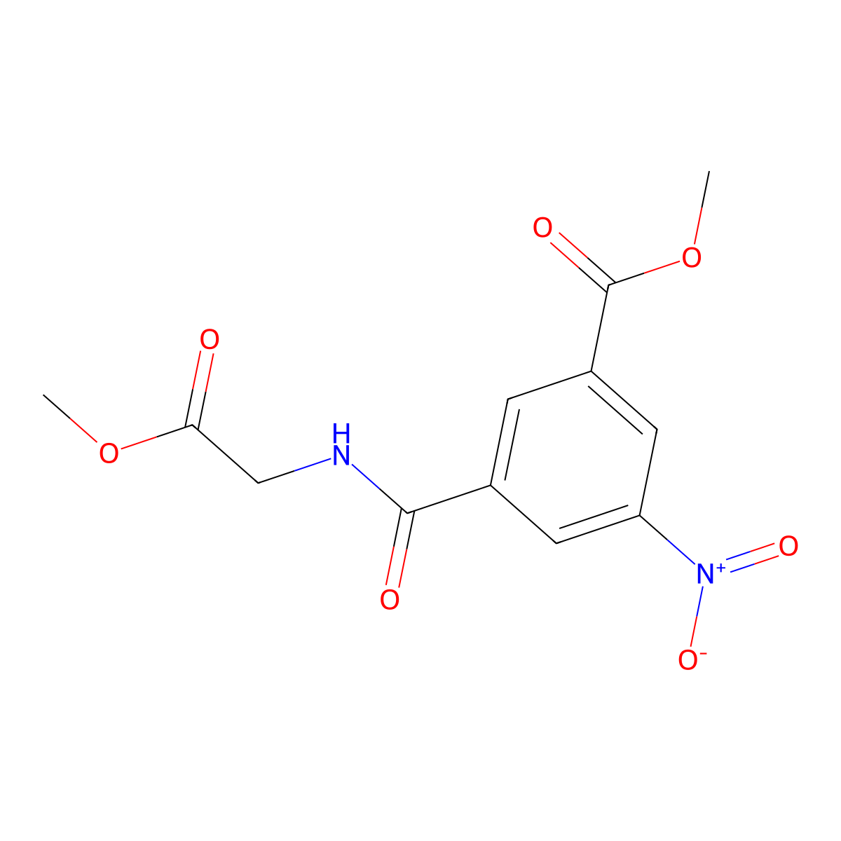 Methyl 3-[(2-methoxy-2-oxoethyl)carbamoyl]-5-nitrobenzoate molecular structure, CAS 328284-64-6