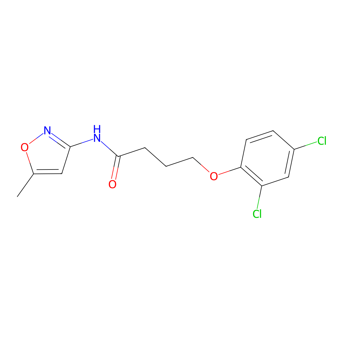 4-(2,4-Dichloro-phenoxy)-N-(5-methyl-isoxazol-3-yl)-butyramide molecular structure, CAS 328285-02-5