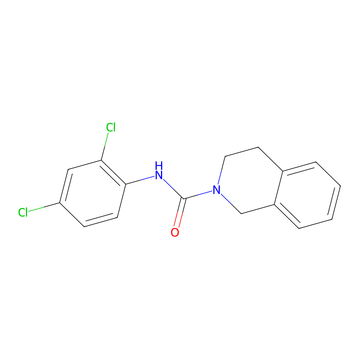 N-(2,4-dichlorophenyl)-3,4-dihydroisoquinoline-2(1H)-carboxamide molecular structure, CAS 328285-85-4