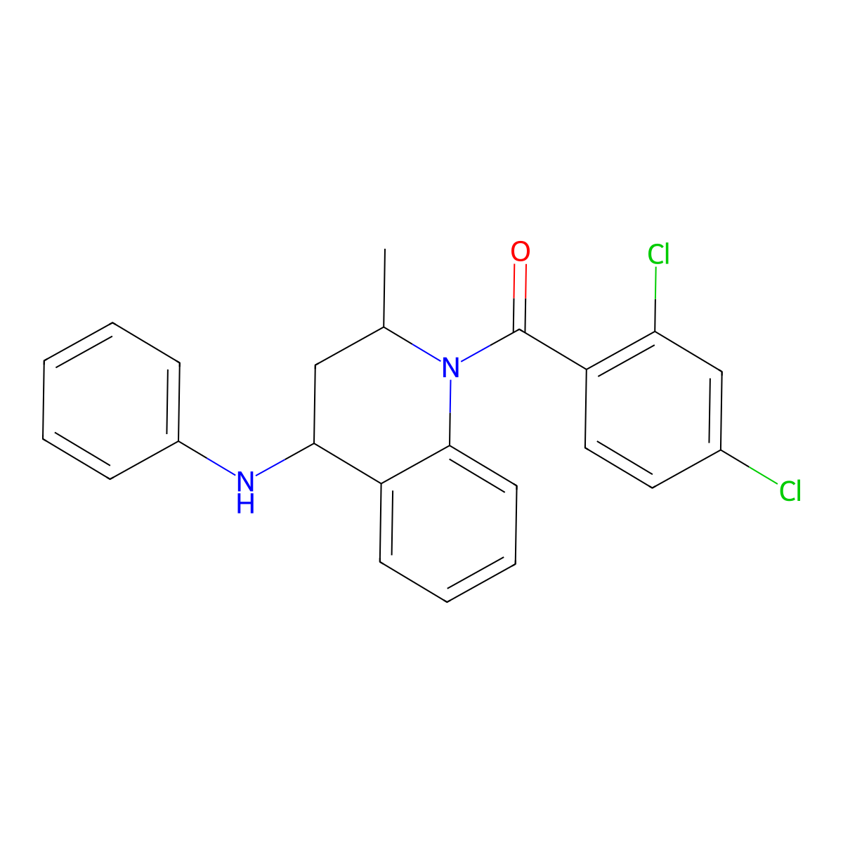 (2,4-dichlorophenyl)[2-methyl-4-(phenylamino)-3,4-dihydroquinolin-1(2H)-yl]methanone molecular structure, CAS 328286-53-9