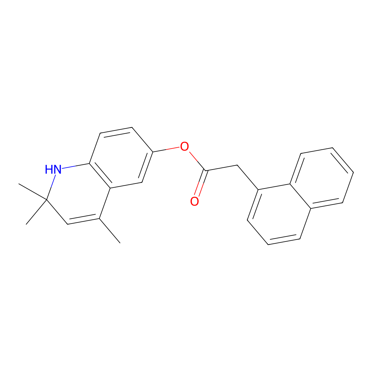 (2,2,4-trimethyl-1H-quinolin-6-yl) 2-naphthalen-1-ylacetate molecular structure, CAS 328286-54-0