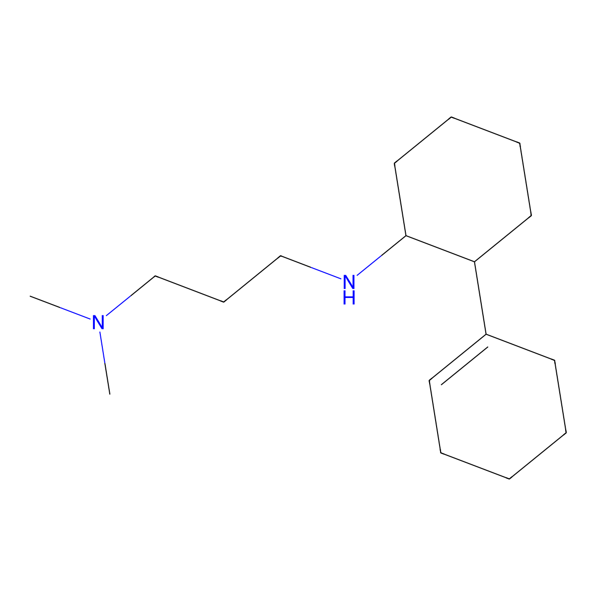 N-[2-(cyclohexen-1-yl)cyclohexyl]-N',N'-dimethylpropane-1,3-diamine molecular structure, CAS 328286-72-2