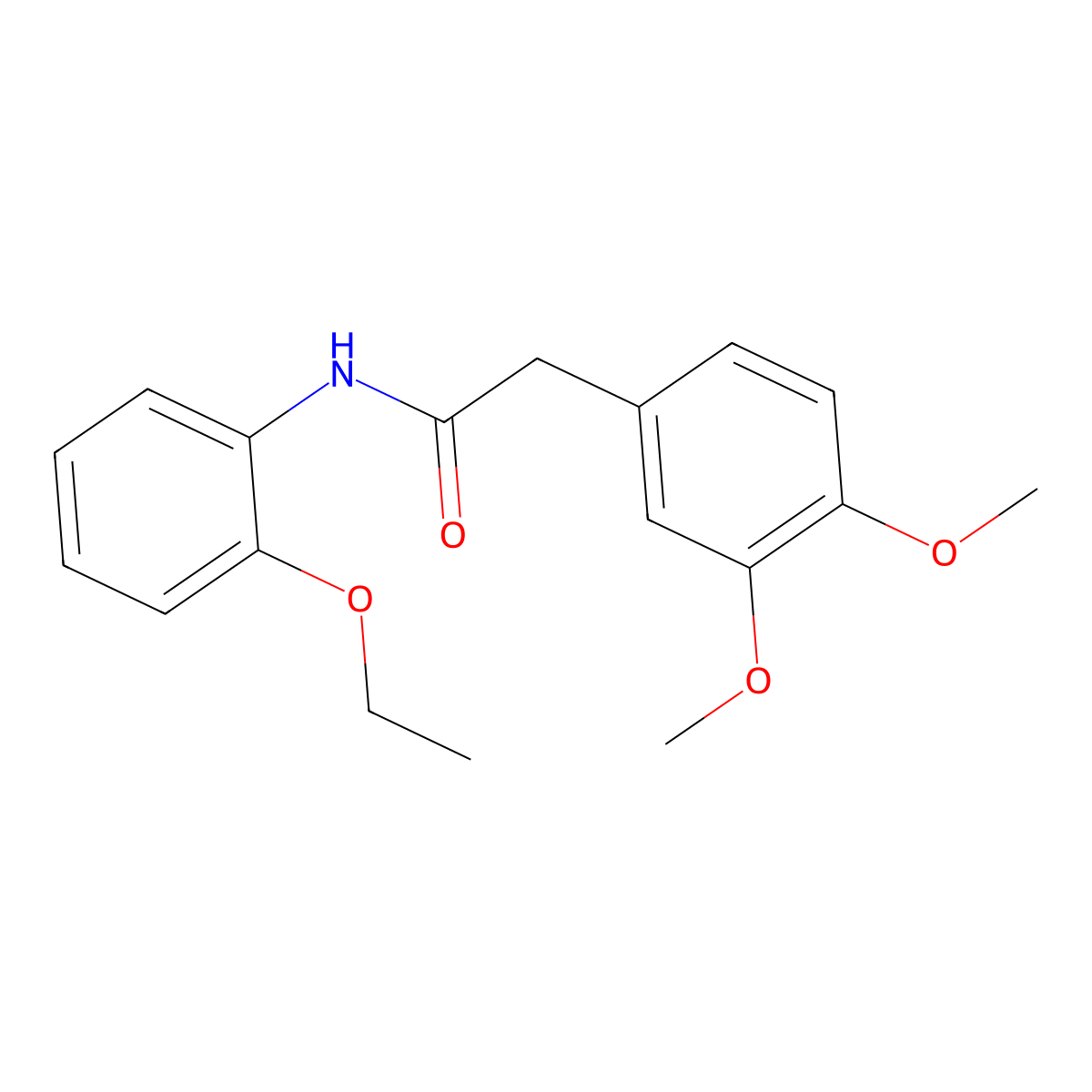 2-(3,4-dimethoxyphenyl)-N-(2-ethoxyphenyl)acetamide molecular structure, CAS 328286-85-7