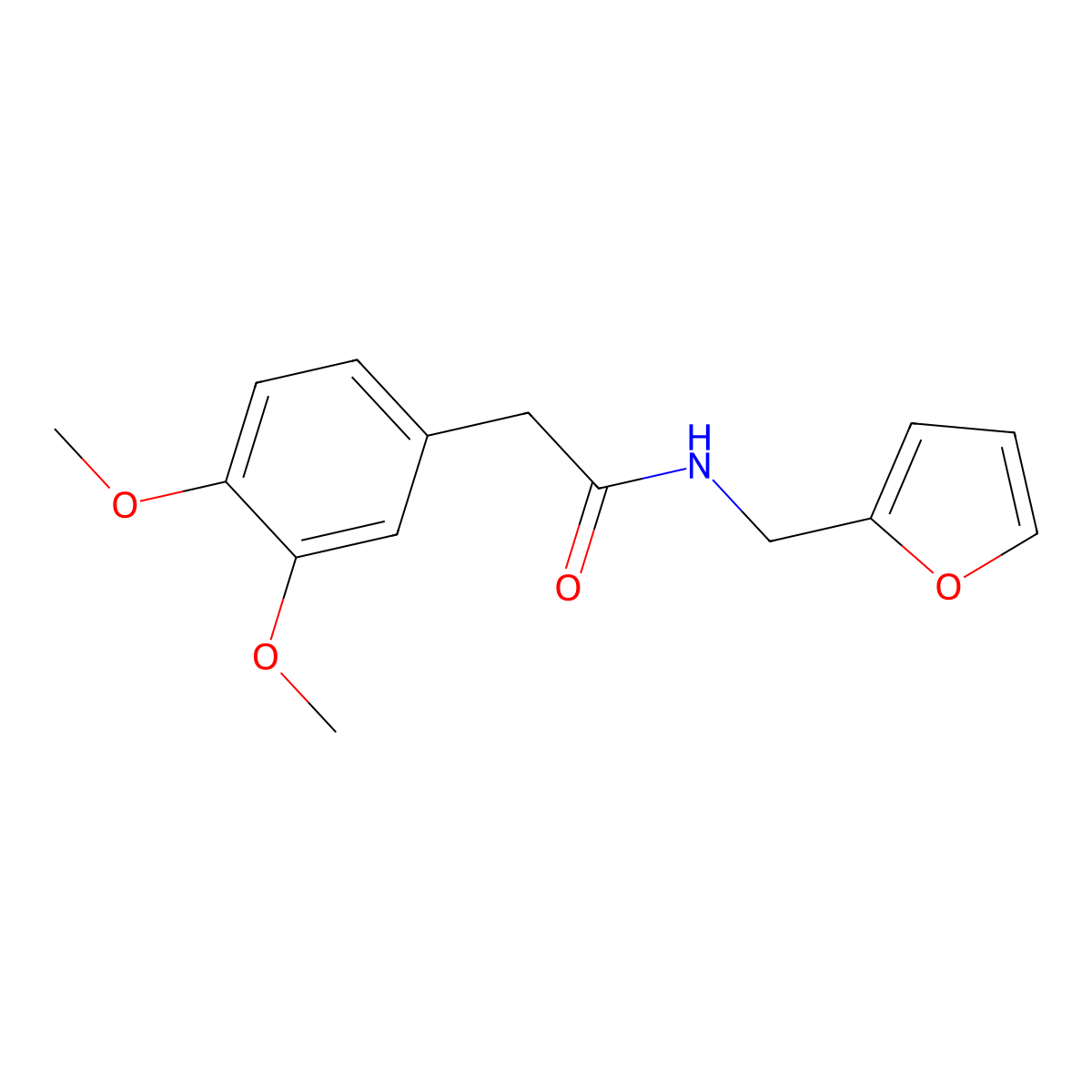 2-(3,4-dimethoxyphenyl)-N-(furan-2-ylmethyl)acetamide molecular structure, CAS 328286-95-9