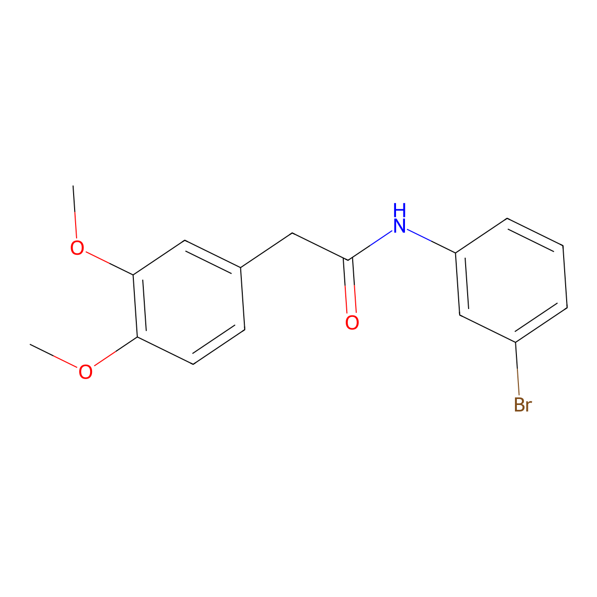N-(3-bromophenyl)-2-(3,4-dimethoxyphenyl)acetamide molecular structure, CAS 328286-96-0