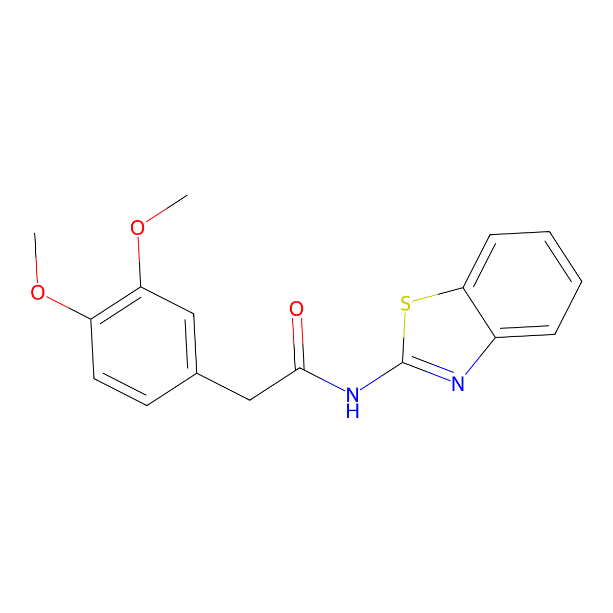 N-(1,3-benzothiazol-2-yl)-2-(3,4-dimethoxyphenyl)acetamide molecular structure, CAS 328287-01-0