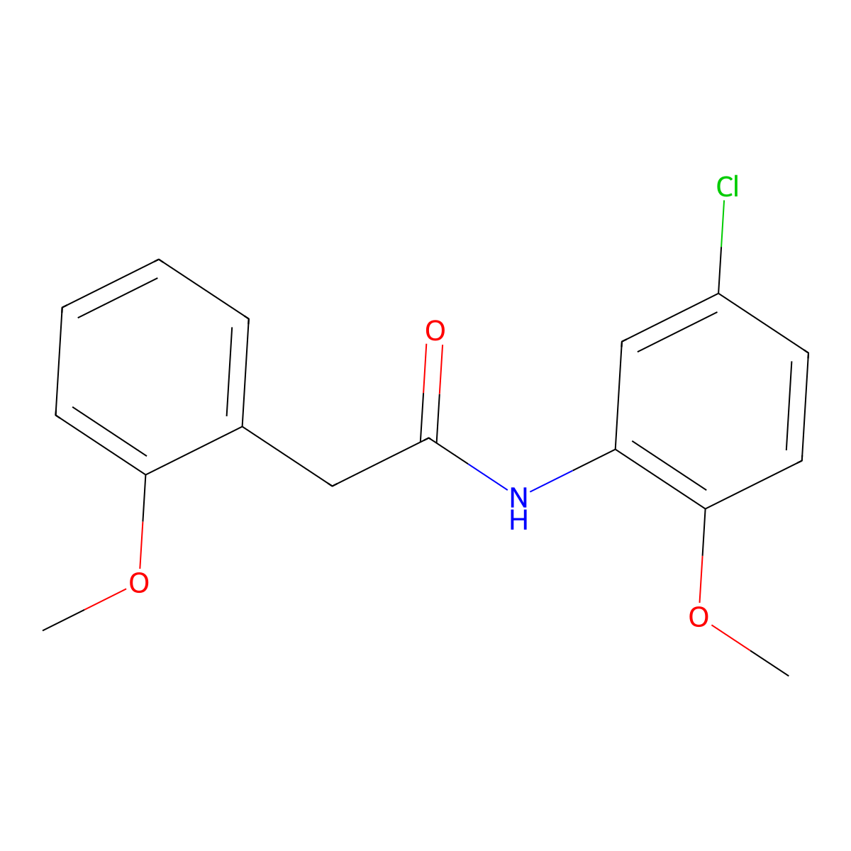 N-(5-chloro-2-methoxyphenyl)-2-(2-methoxyphenyl)acetamide molecular structure, CAS 328287-04-3