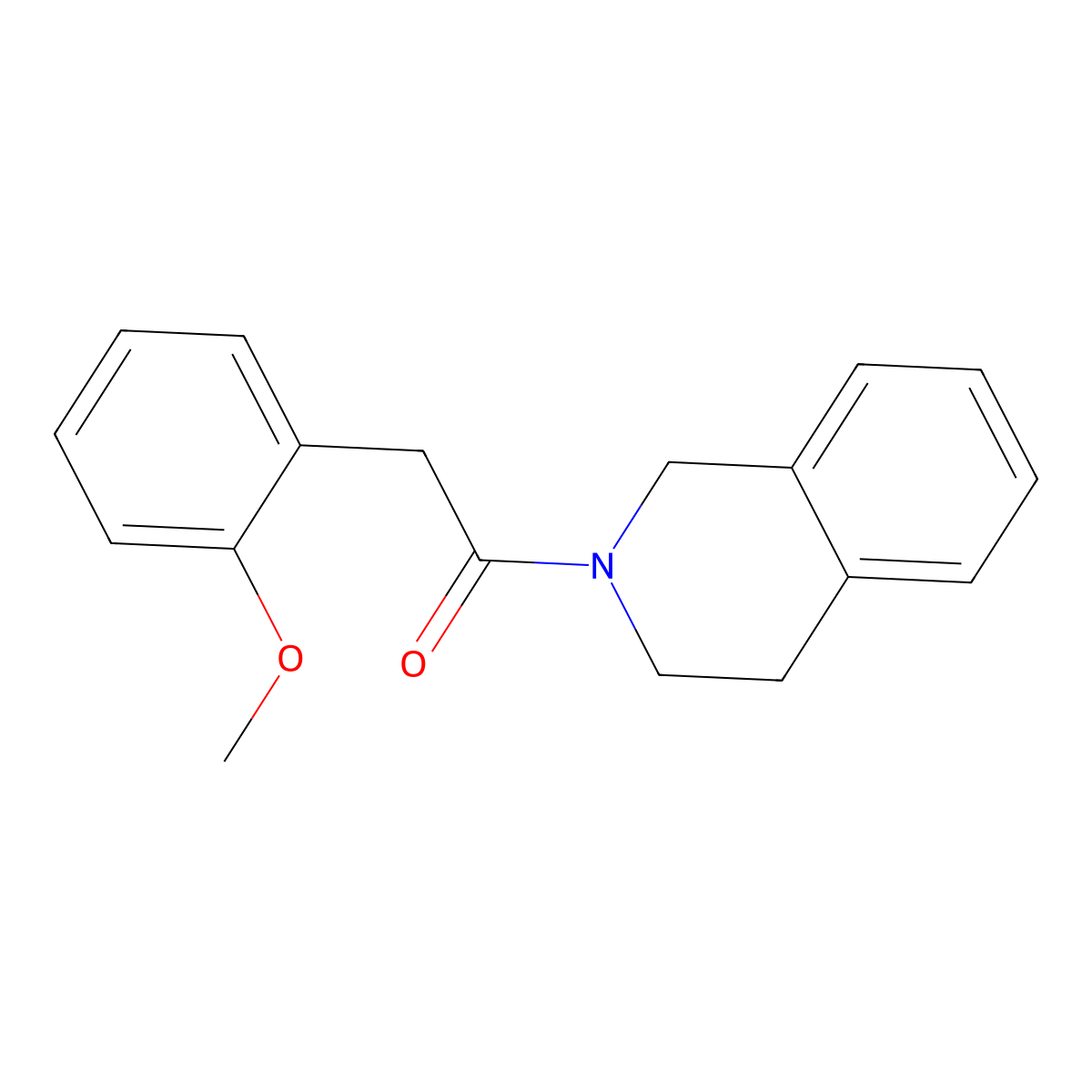 1-(3,4-dihydro-1H-isoquinolin-2-yl)-2-(2-methoxyphenyl)ethanone molecular structure, CAS 328287-14-5